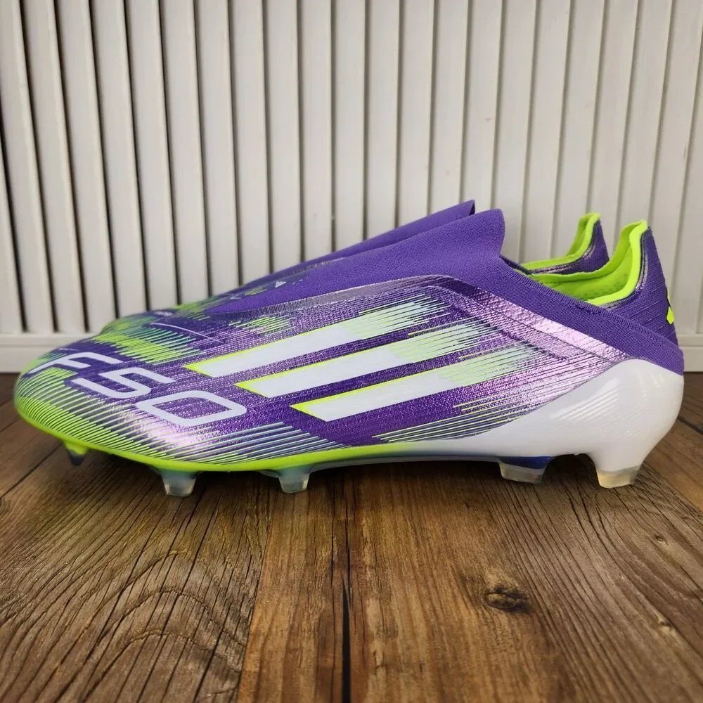 Adidas F50 Elite Laceless Firm Ground FG Mens Sz 13 Purple Soccer Cleats JH7628